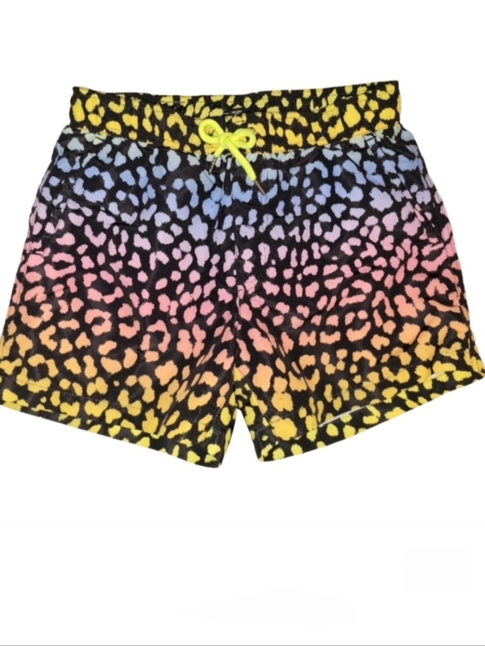 Forever 21 Men's Rainbow Cheetah Print Lined Swim Suit Size Small